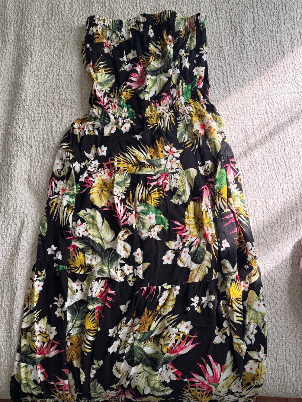 Rip Curl Black Tropical Floral Maxi Dress